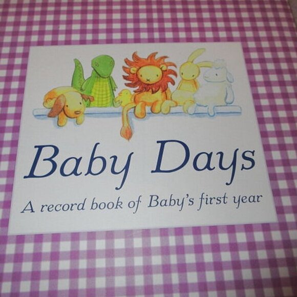 Baby Days Memory Record Book Boy Or Girl First Year Mom Keepsake Shower Gift - Picture 2 of 11